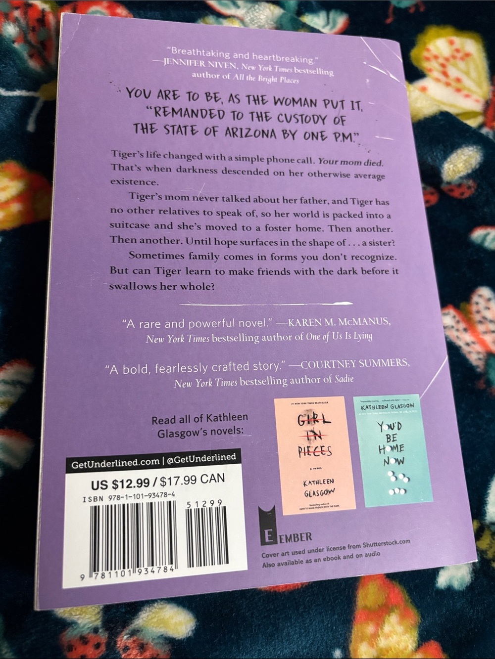 How to Make Friends with the Dark by Kathleen Glasgow - Lavender Cover - Picture 2 of 2